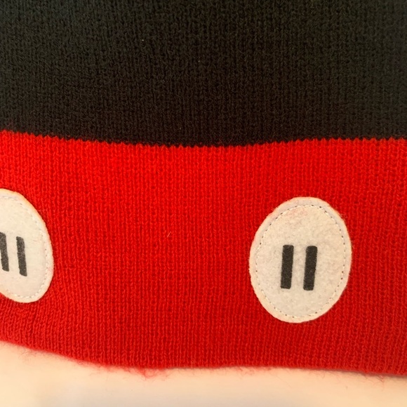 Disney Black and Red Kids Mickey Mouse Beanie OS - Picture 5 of 8